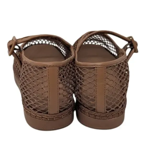 Loeffler Randall Rita Brown Mesh Mary Jane Flats Shoes Size 7.5B - Picture 5 of 7